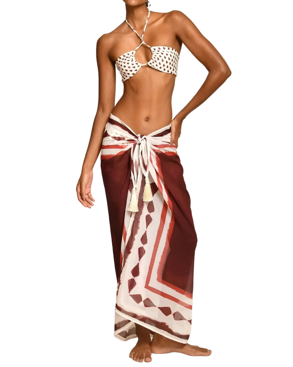 TAYLOR MOLLIS RED SARONG