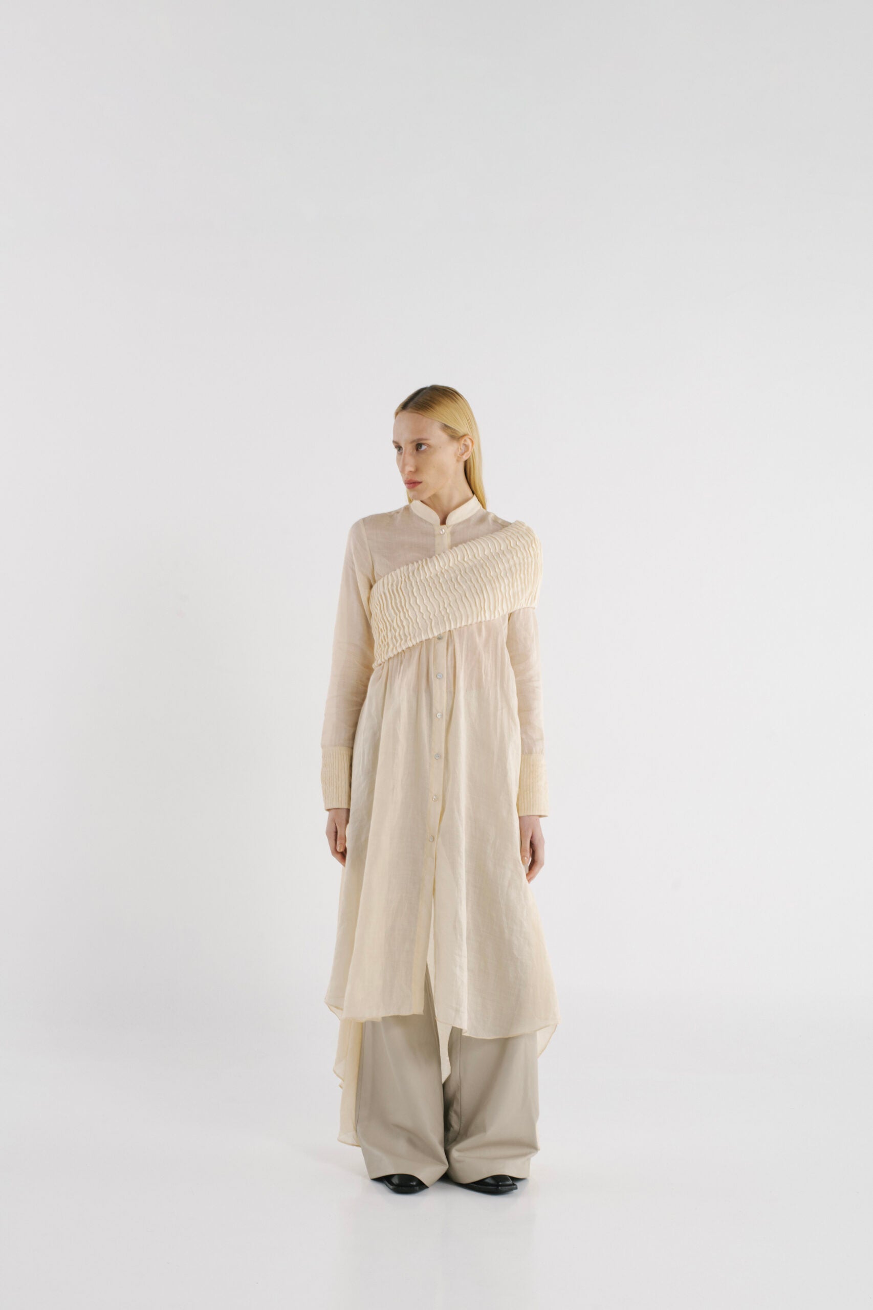 VESTIDO SURCOS CAMISERO TOP