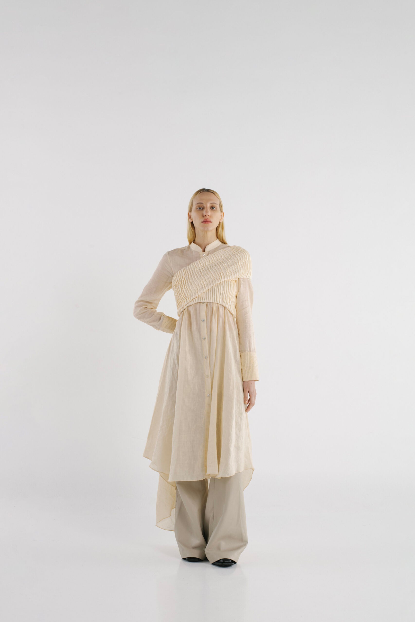 VESTIDO SURCOS CAMISERO TOP