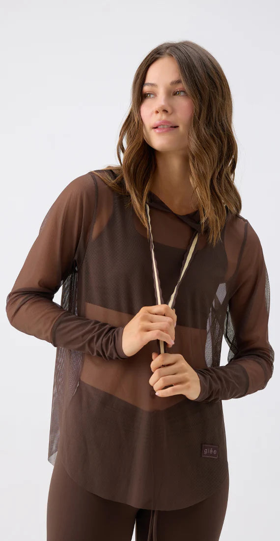 ESPRESSO VEIL MESH HODDIE