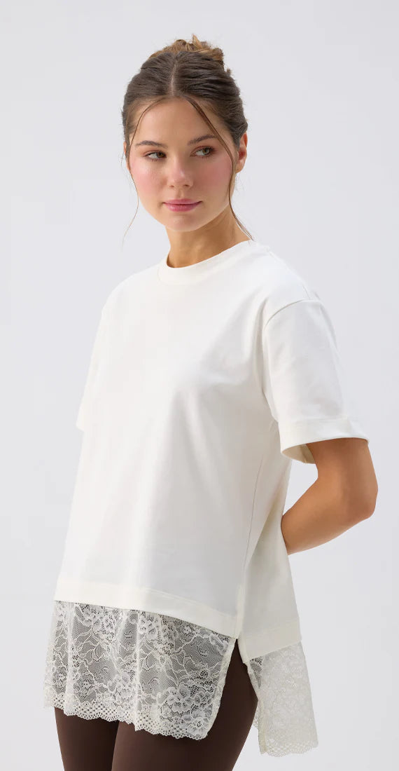 VANILLA VEIL LACE T-SHIRT