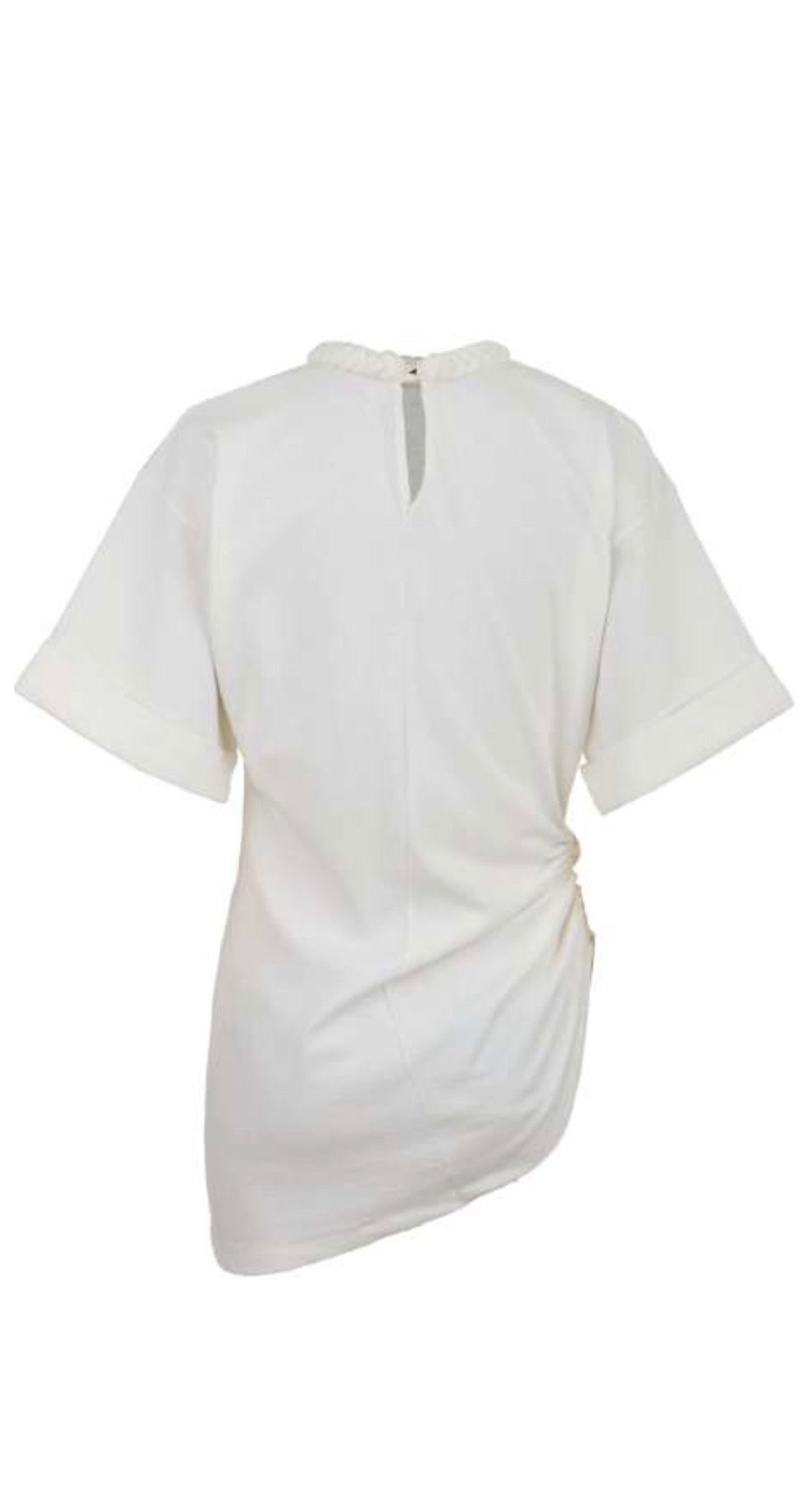 CAMISETA RECOGIDA CUELLO TRENZA