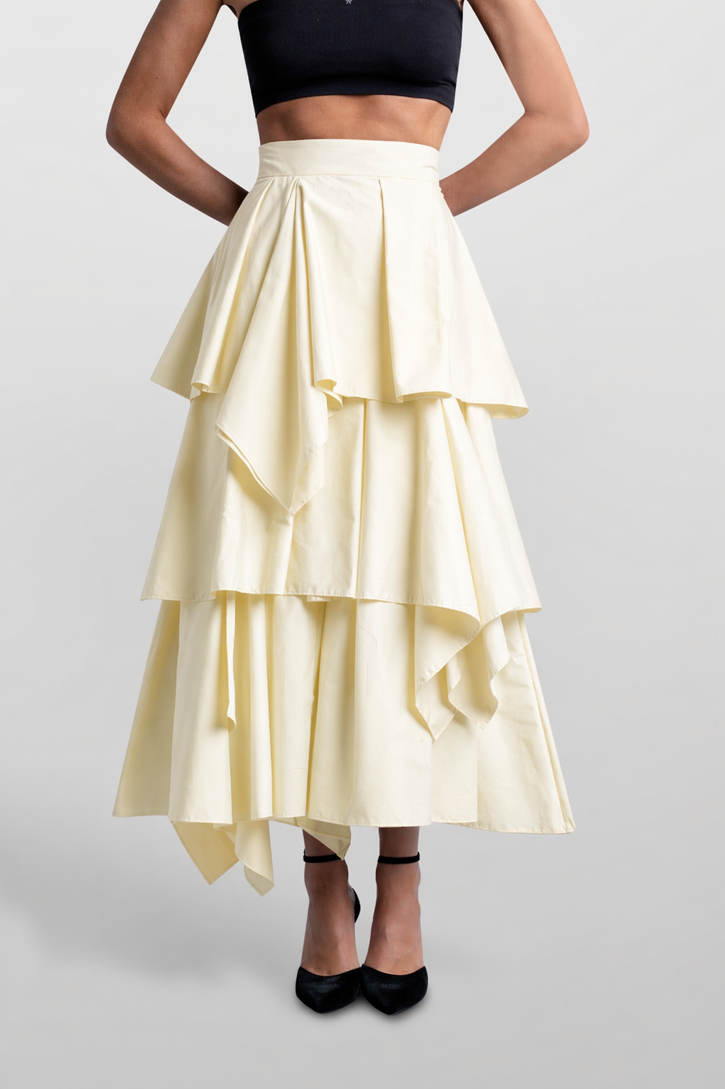 POPLIN VOLANT SKIRT