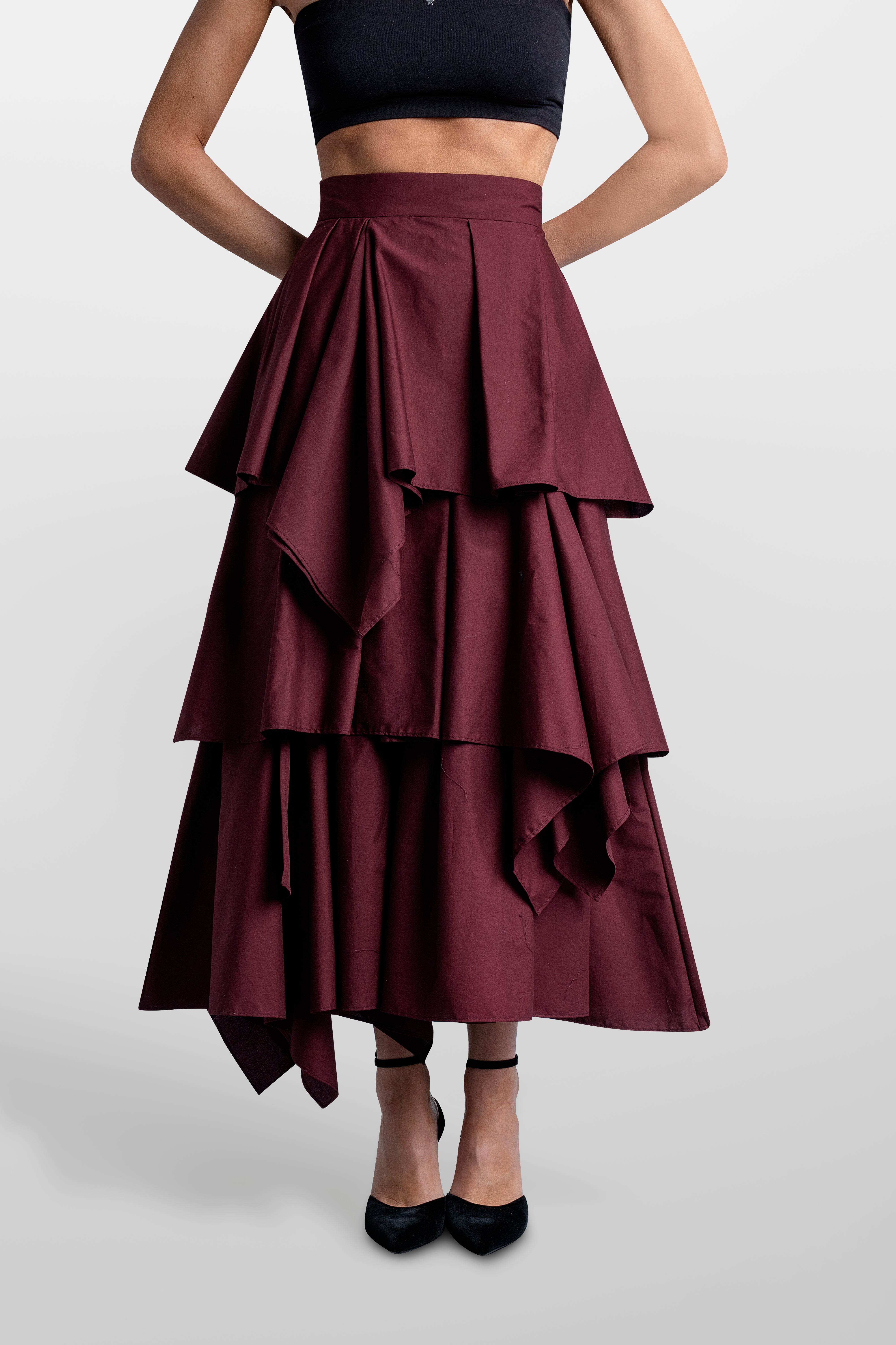 POPLIN VOLANT SKIRT