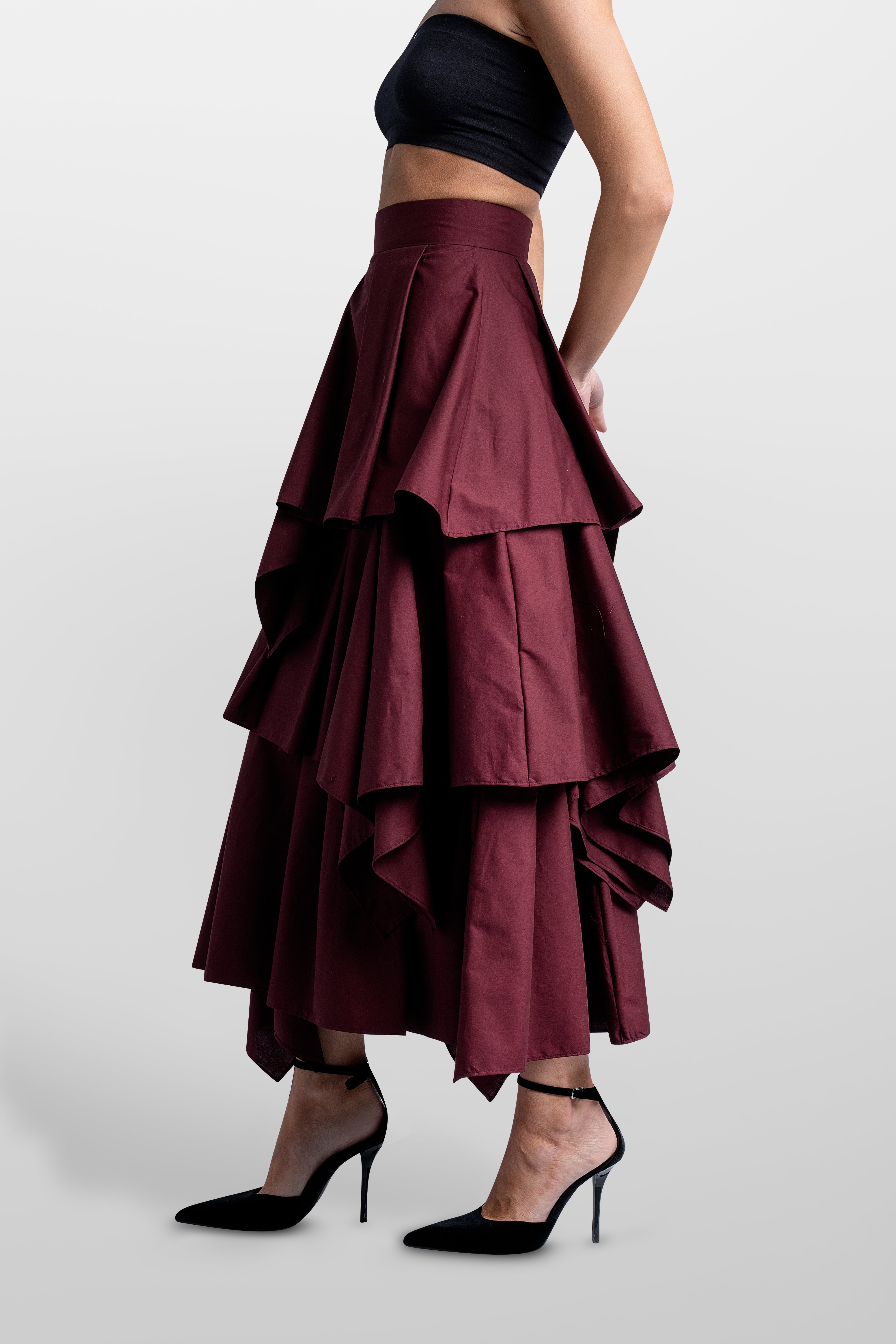 POPLIN VOLANT SKIRT