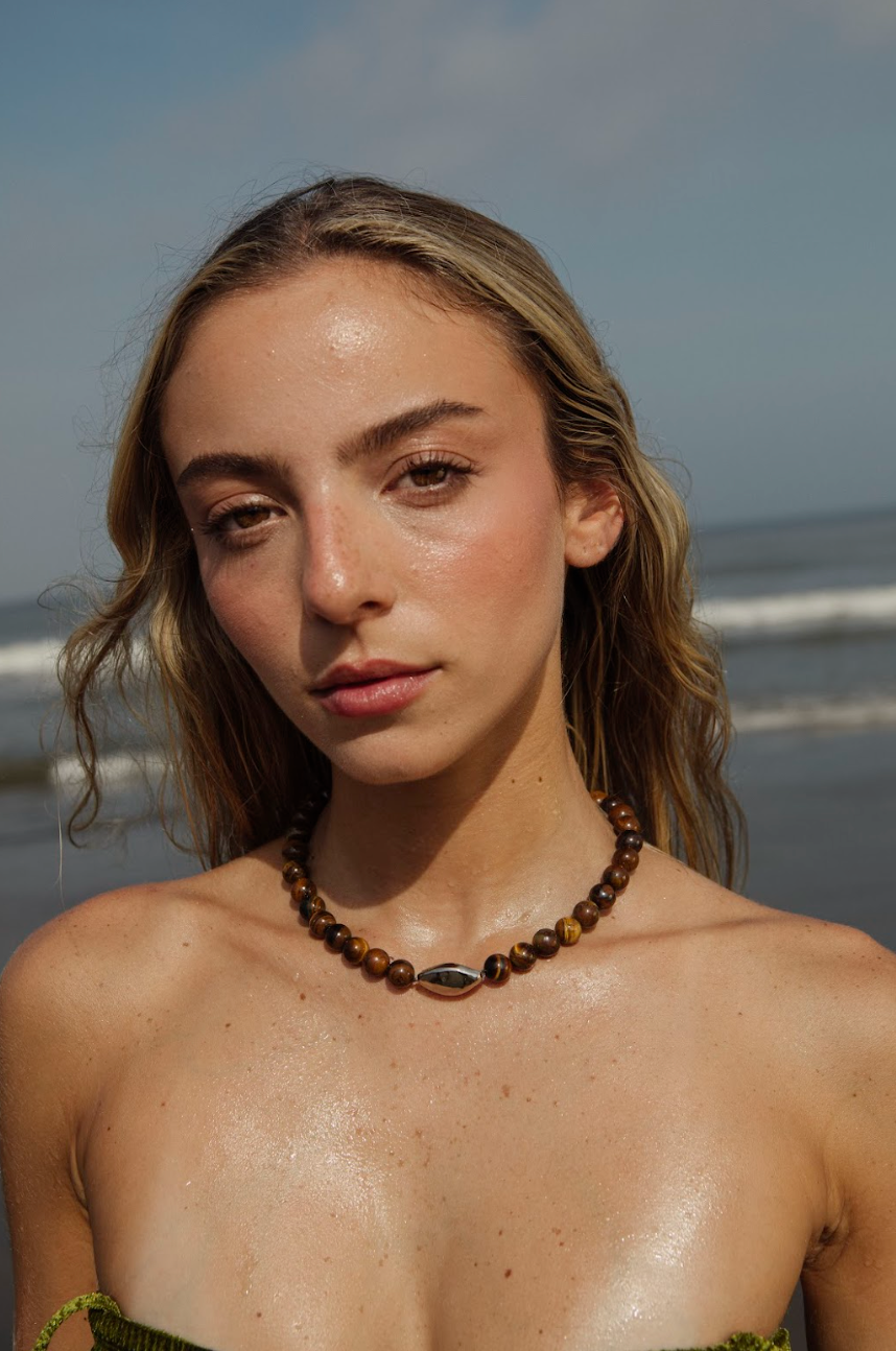 MAXI TIGER EYE CHOKER