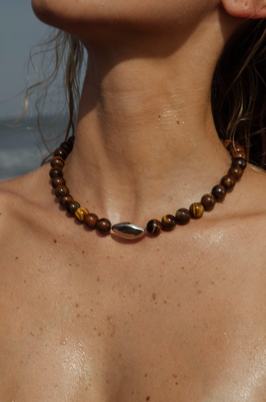 MAXI TIGER EYE CHOKER