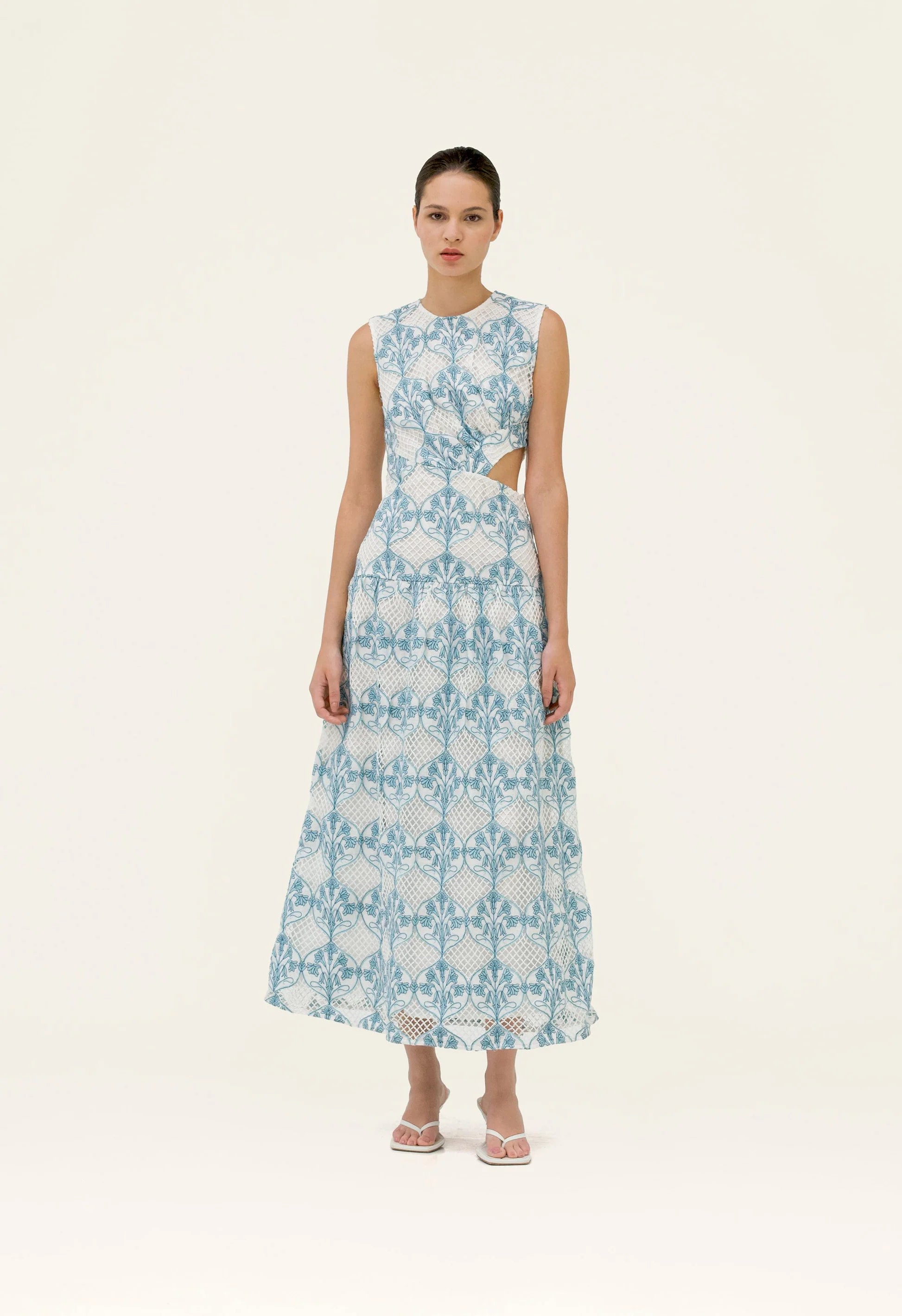 OTOÑO RIBBONS MIDI DRESS