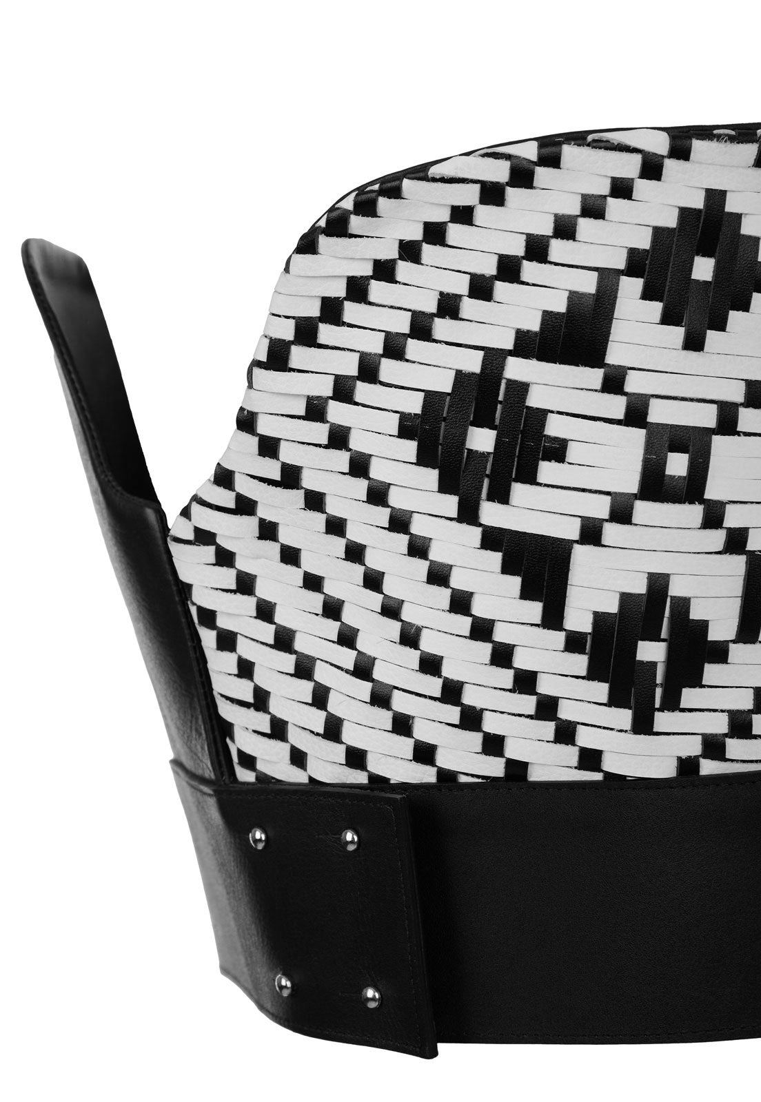 TOP CUERO INTRECCIATTO