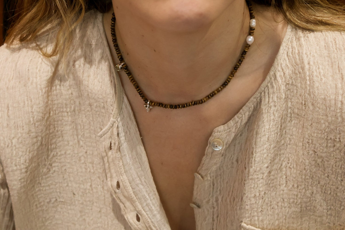 MILPA NECKLACE OJO DE TIGRE