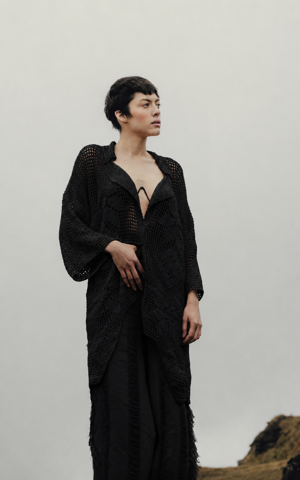 CROCHET GUAYABERA SHIRT