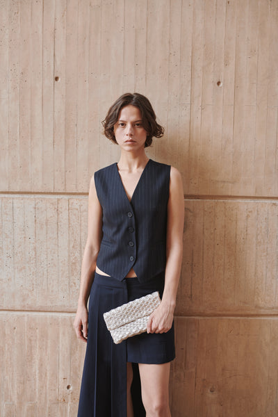 CLUTCH CONCHAS PLATA