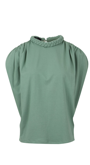 SHORT SLEEVE BRAIDED T-SHIRT