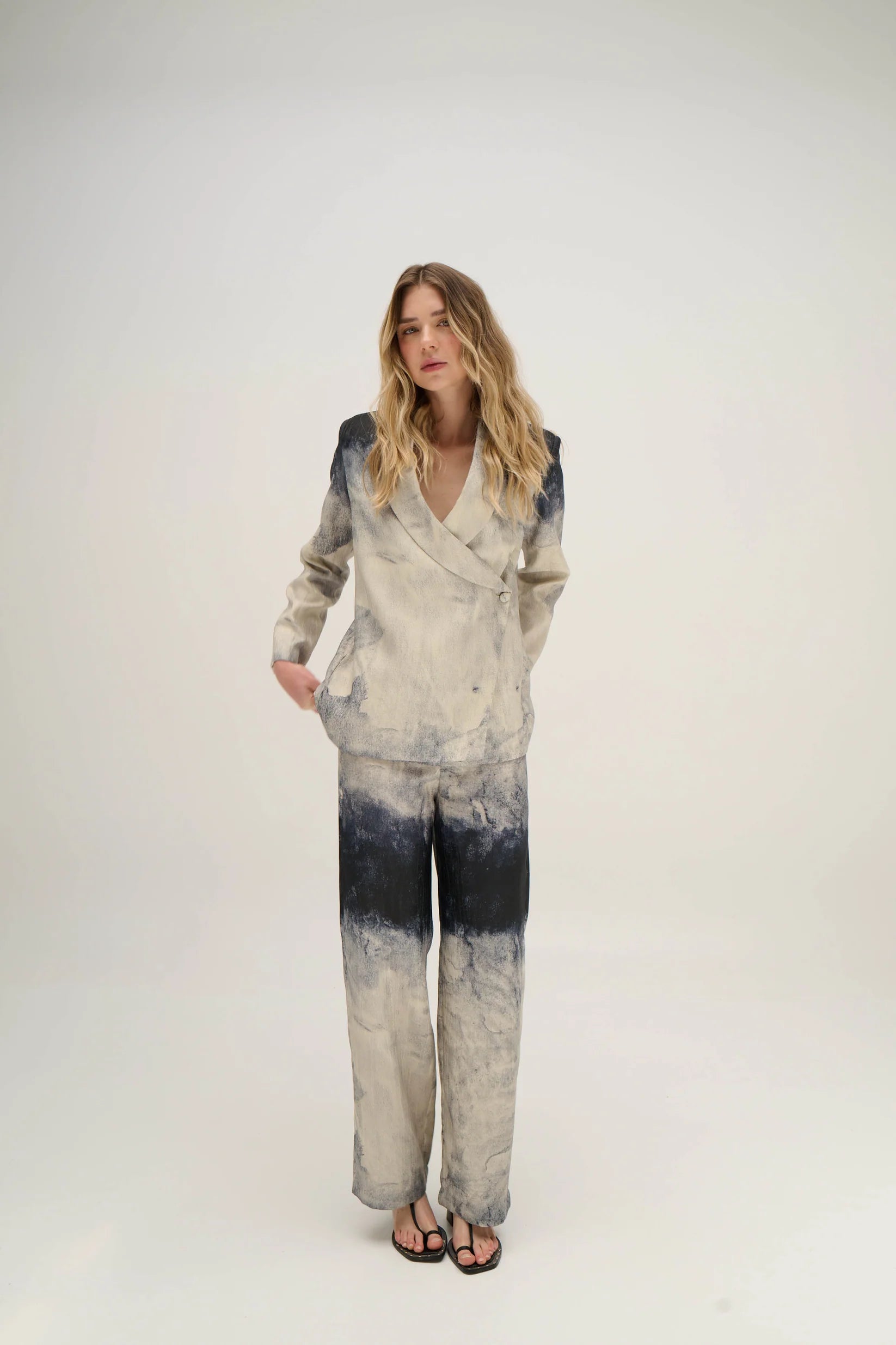 JACQUARD PANT BLEU CASCADE