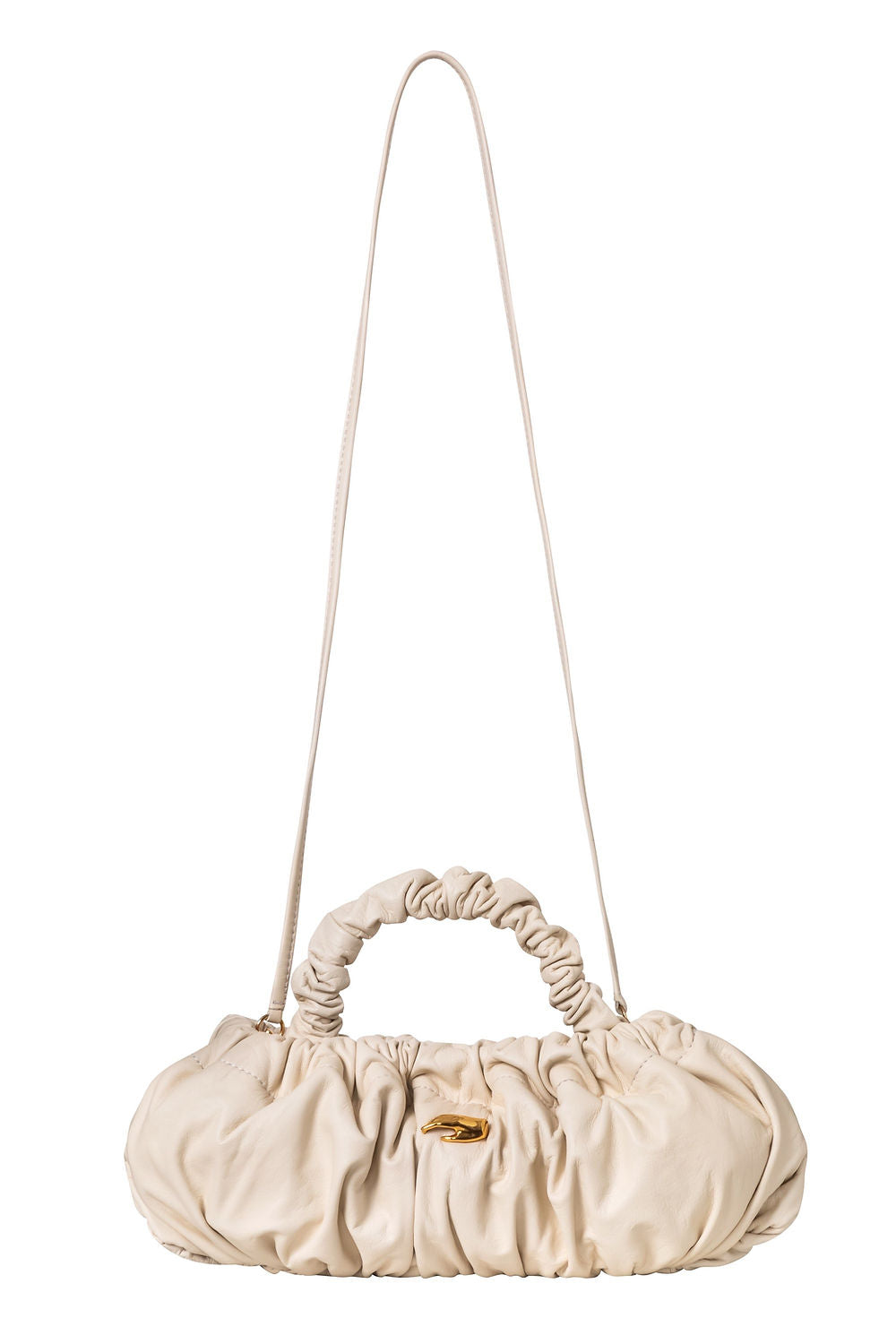 PIERRE M LEATHER BAG CREAM