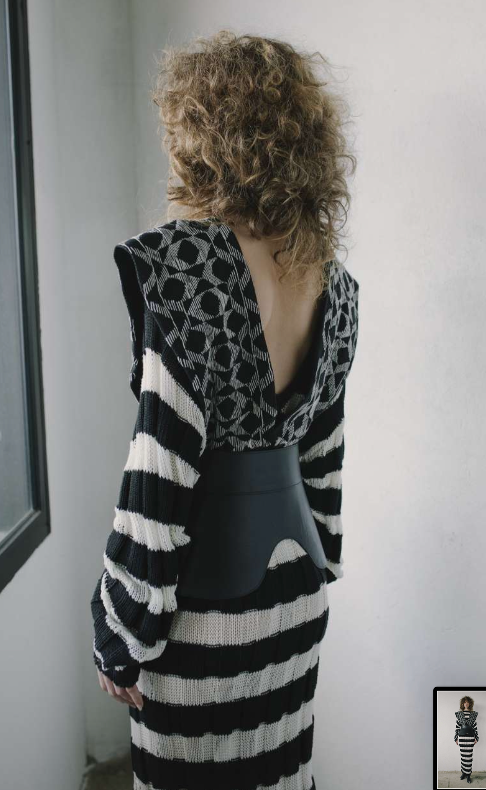 VESTIDO TEJIDO ACANALADO BICOLOR