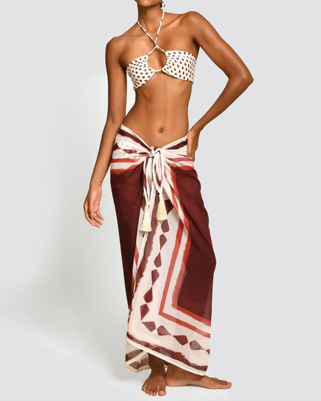 TAYLOR MOLLIS RED SARONG