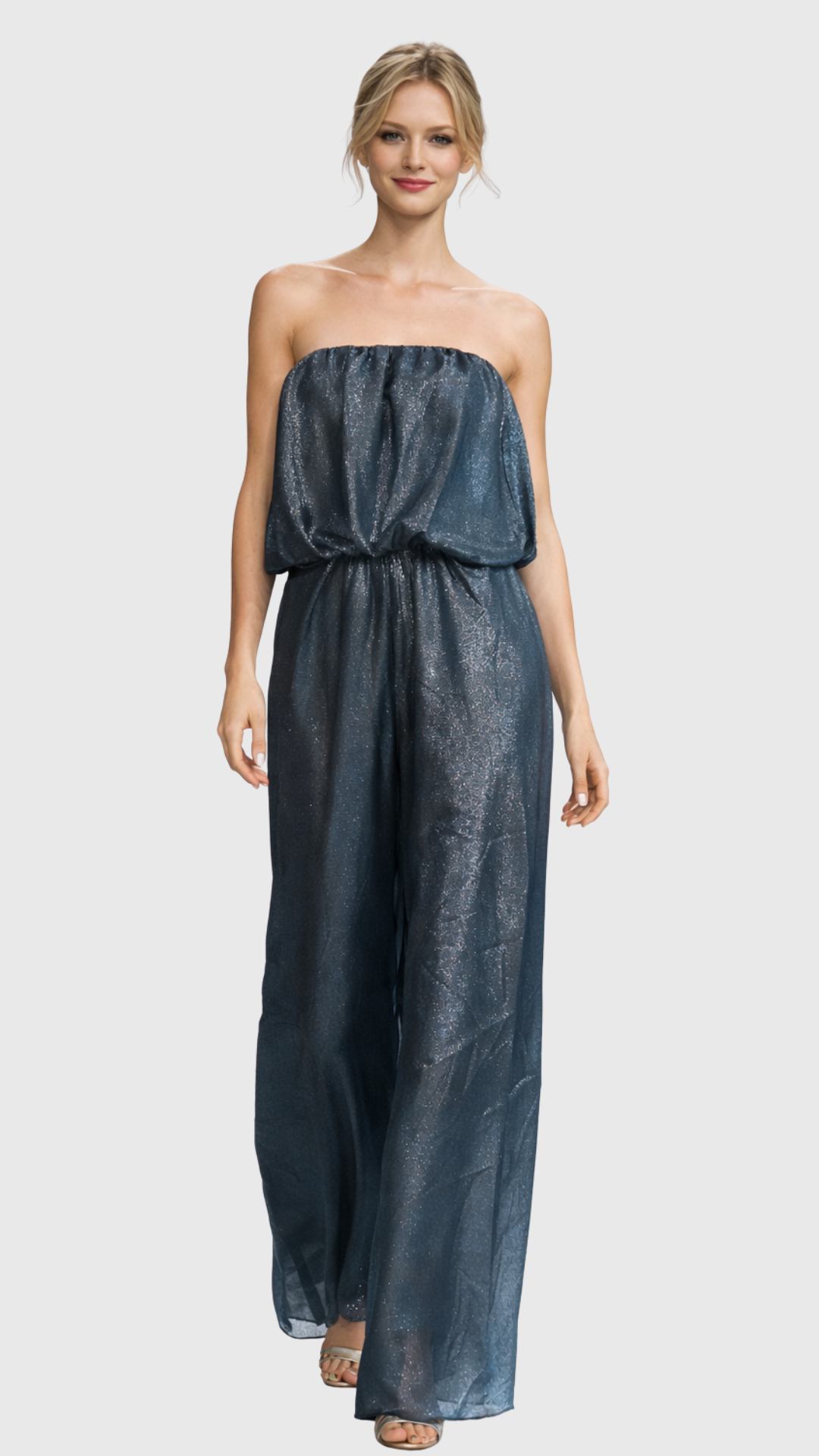 EGEA LUREX JUMPSUIT AQUA