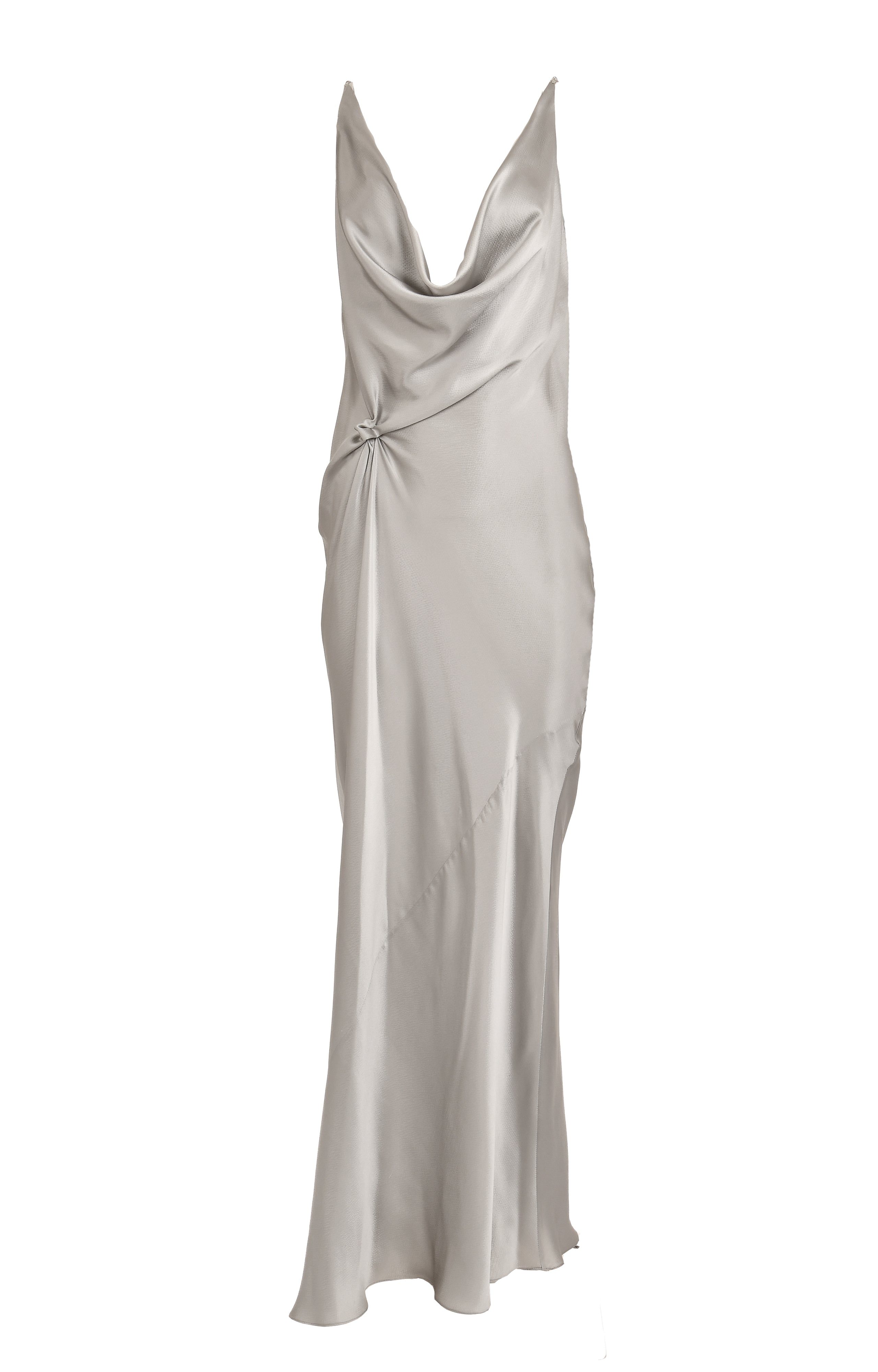 KNOT CHARMED SILK DRESS