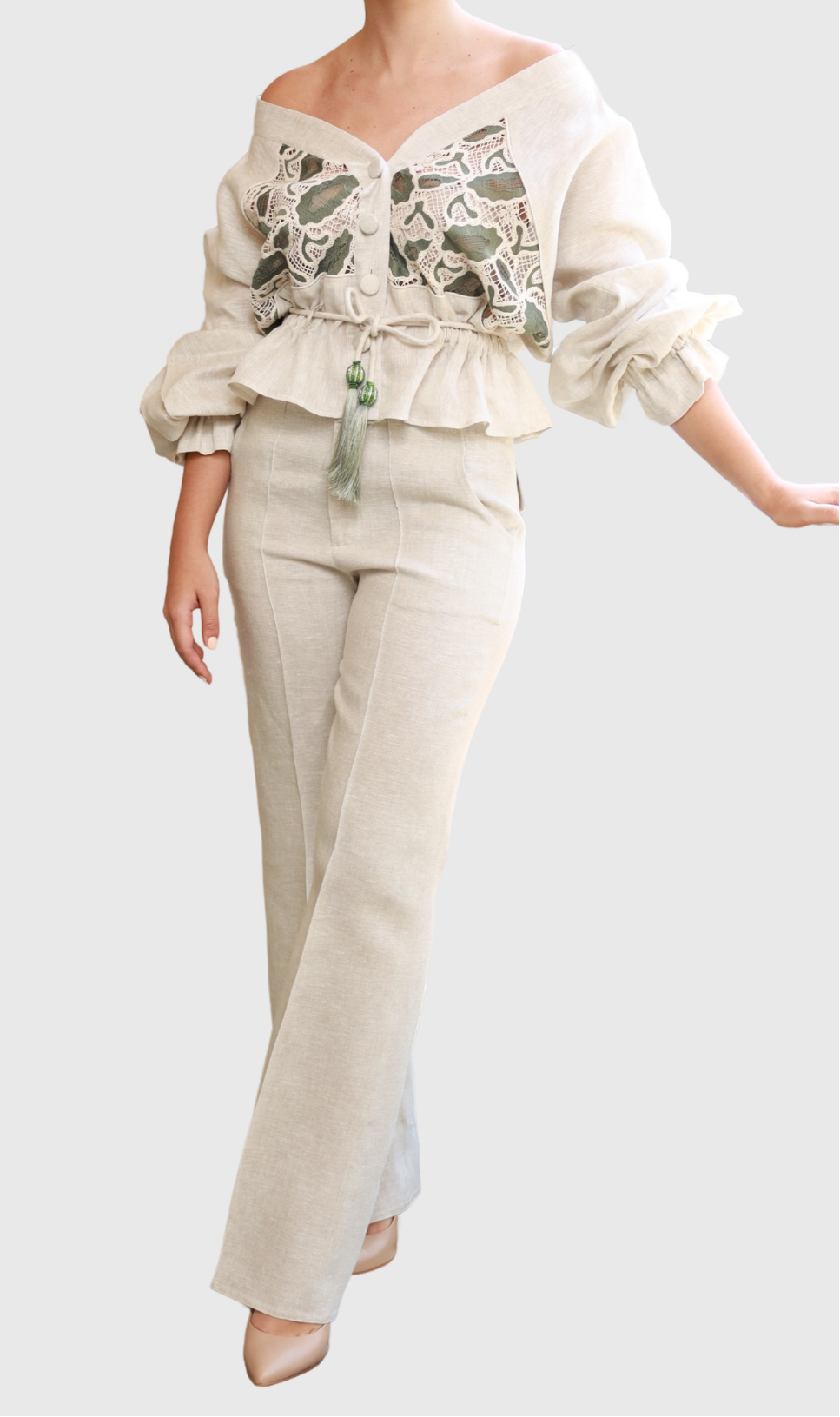 CAMISA COMBINADA ENCAJE