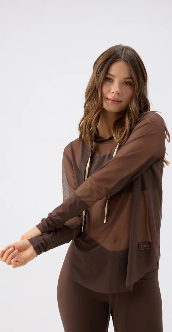 ESPRESSO VEIL MESH HODDIE
