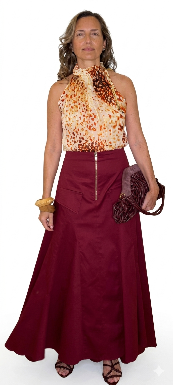 FALDA ALGODON CORTES