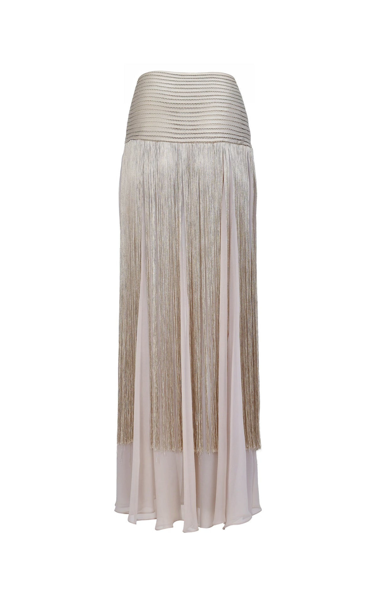 GOLDEN THREADS MAXI SKIRT