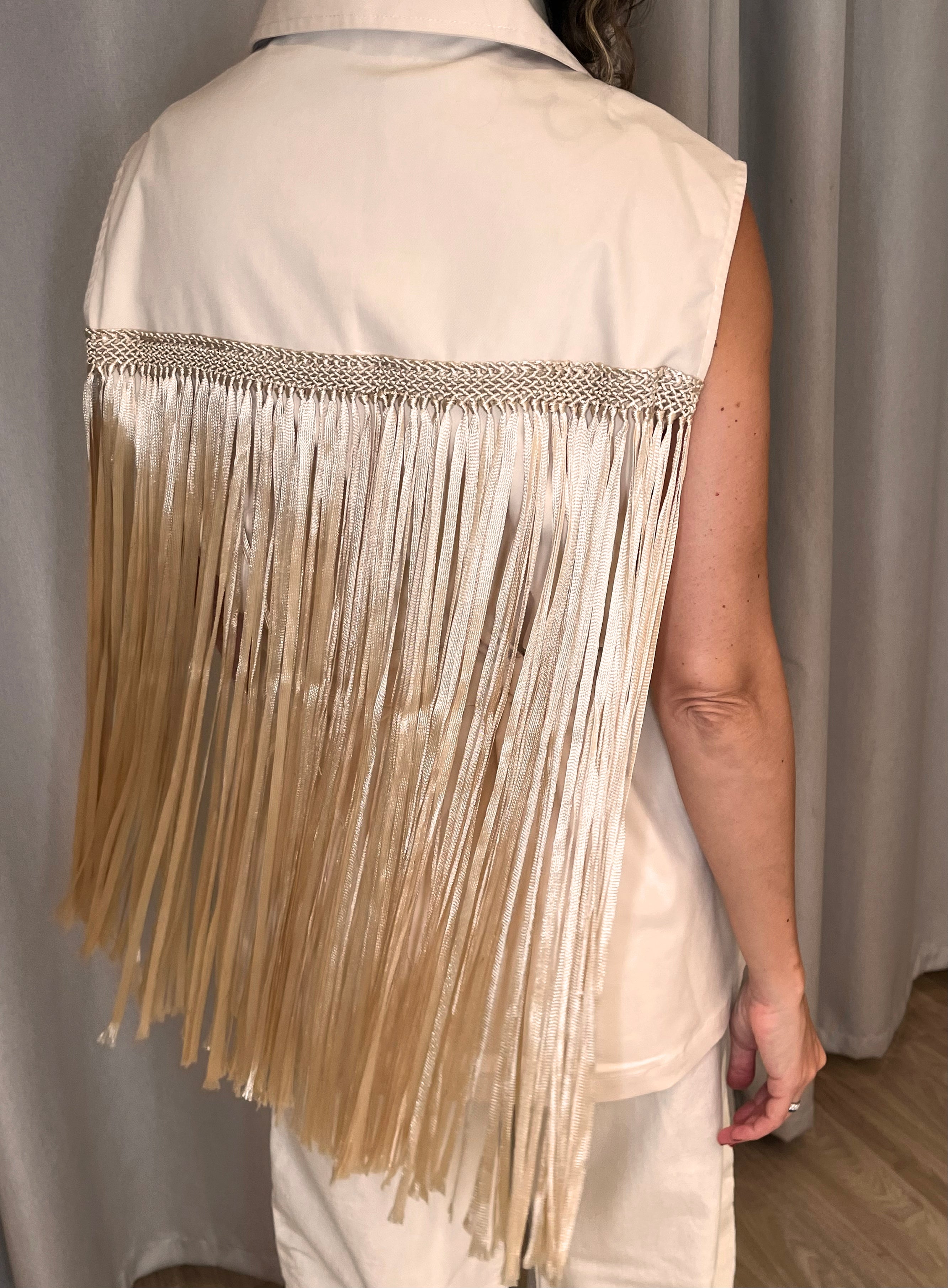 MACRAME SAHARIANA COTTON VEST