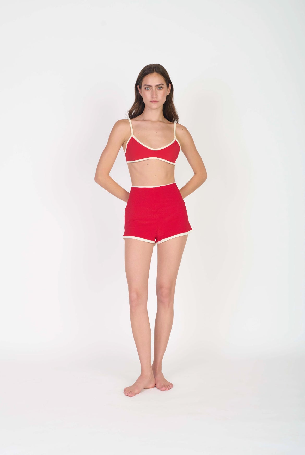 Red Tie Bikini Top