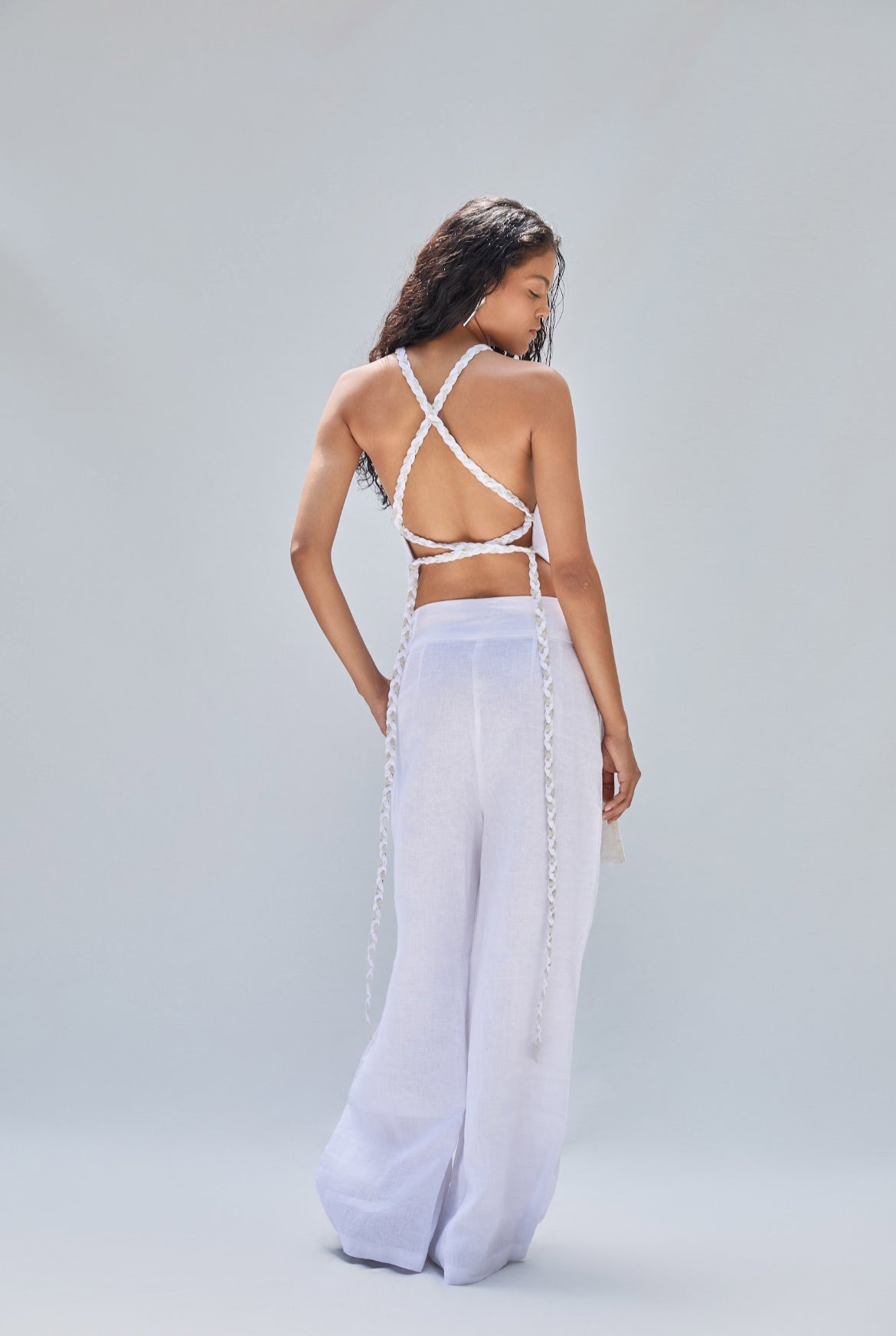 LEO HALTER TOP WHITE/NATURAL