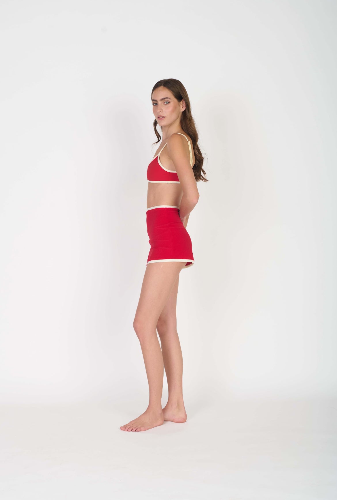 Red Tie Bikini Top