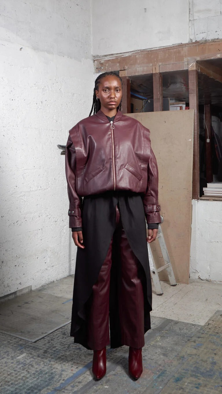 CHAQUETA BOMBER TODA CUERO