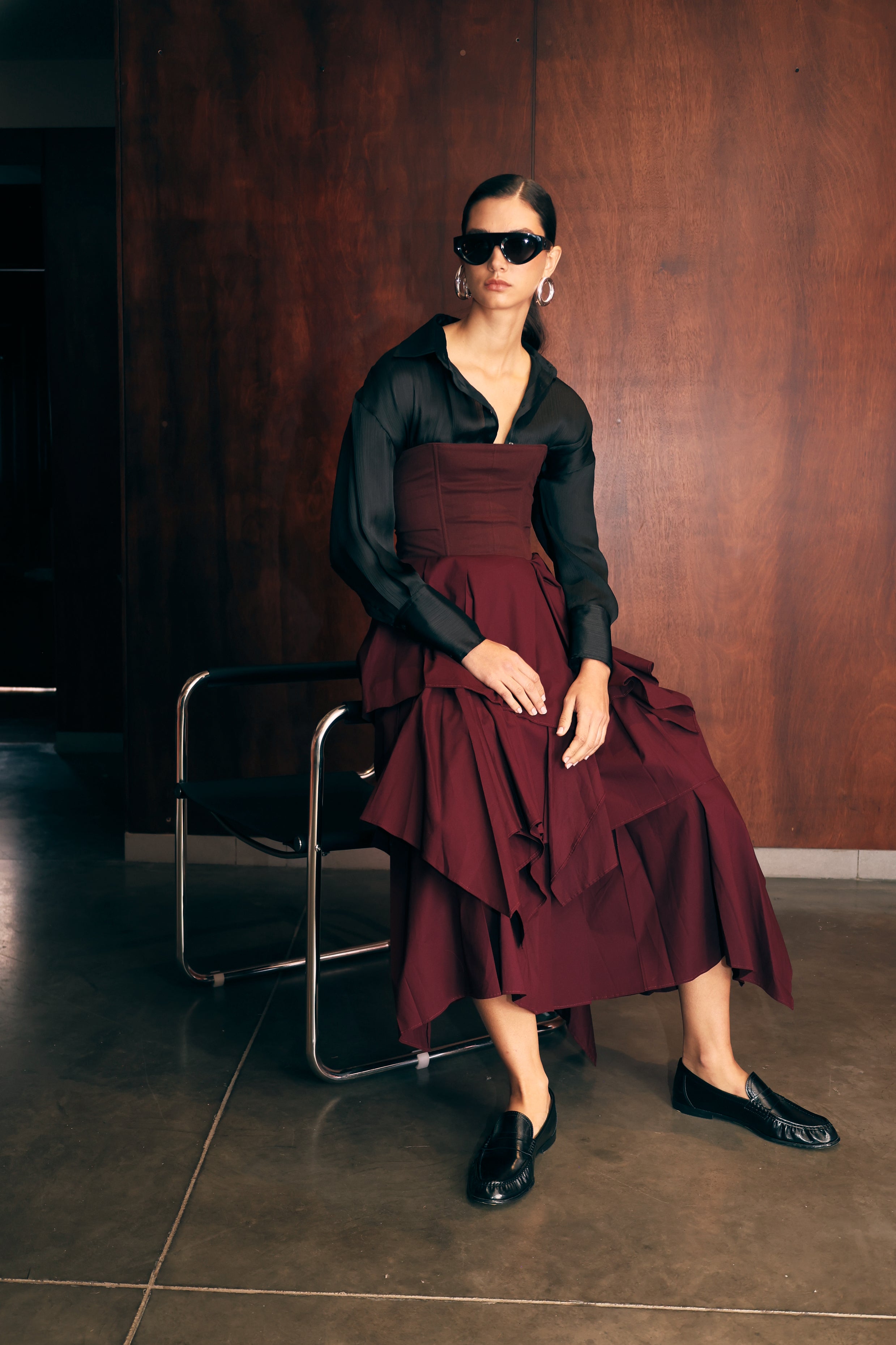 POPLIN VOLANT SKIRT