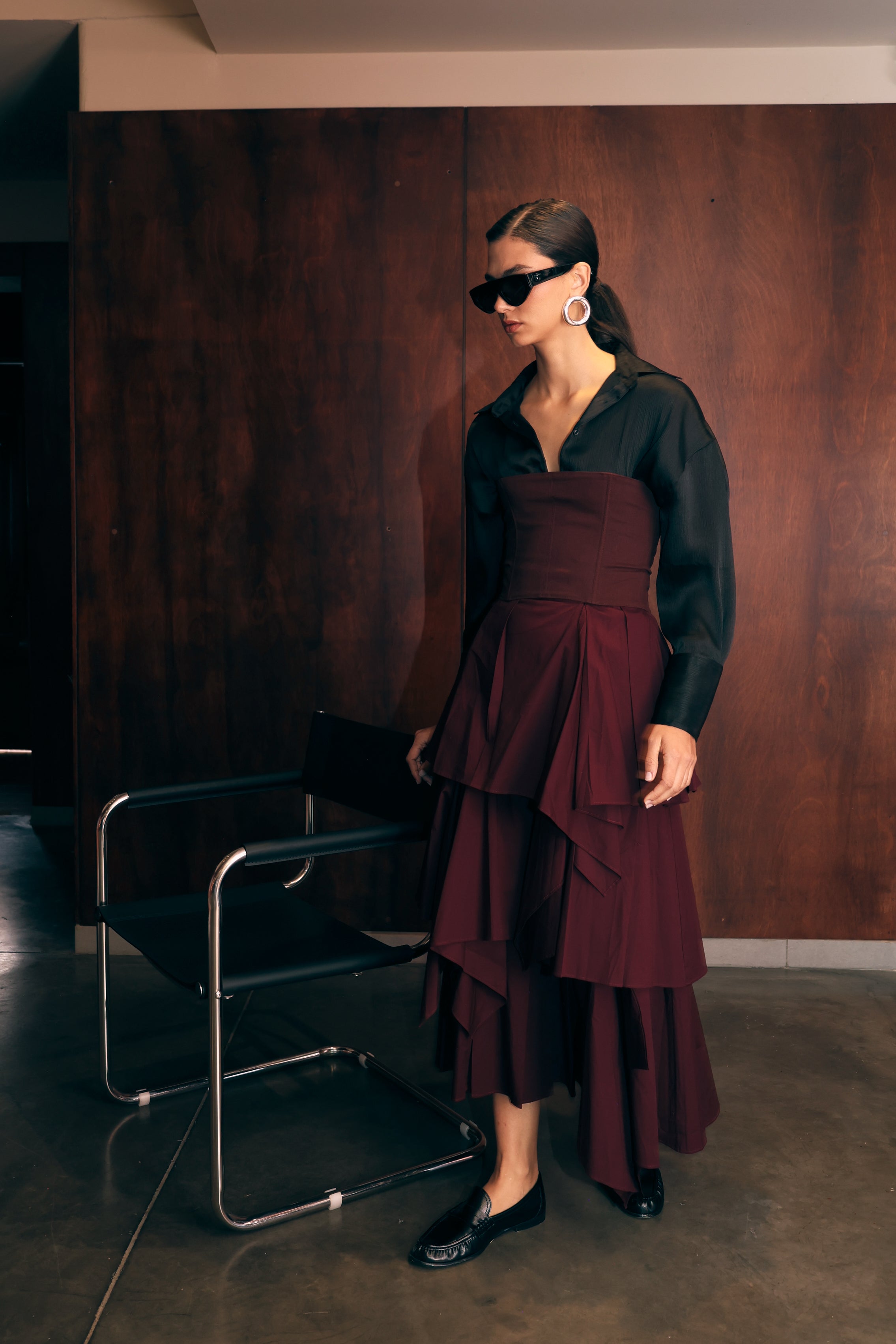 POPLIN VOLANT SKIRT