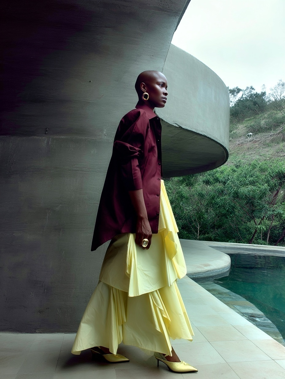POPLIN VOLANT SKIRT