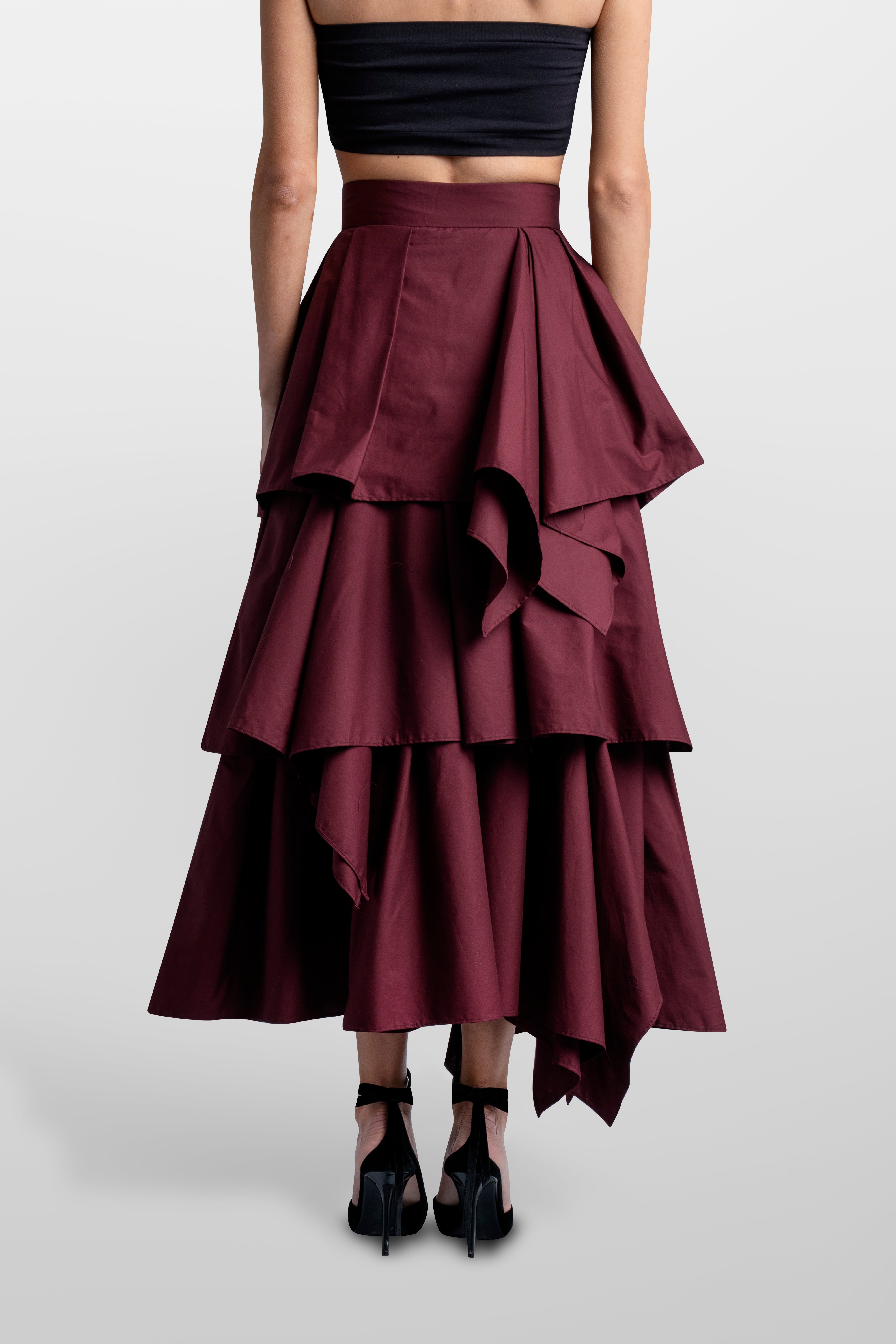 POPLIN VOLANT SKIRT