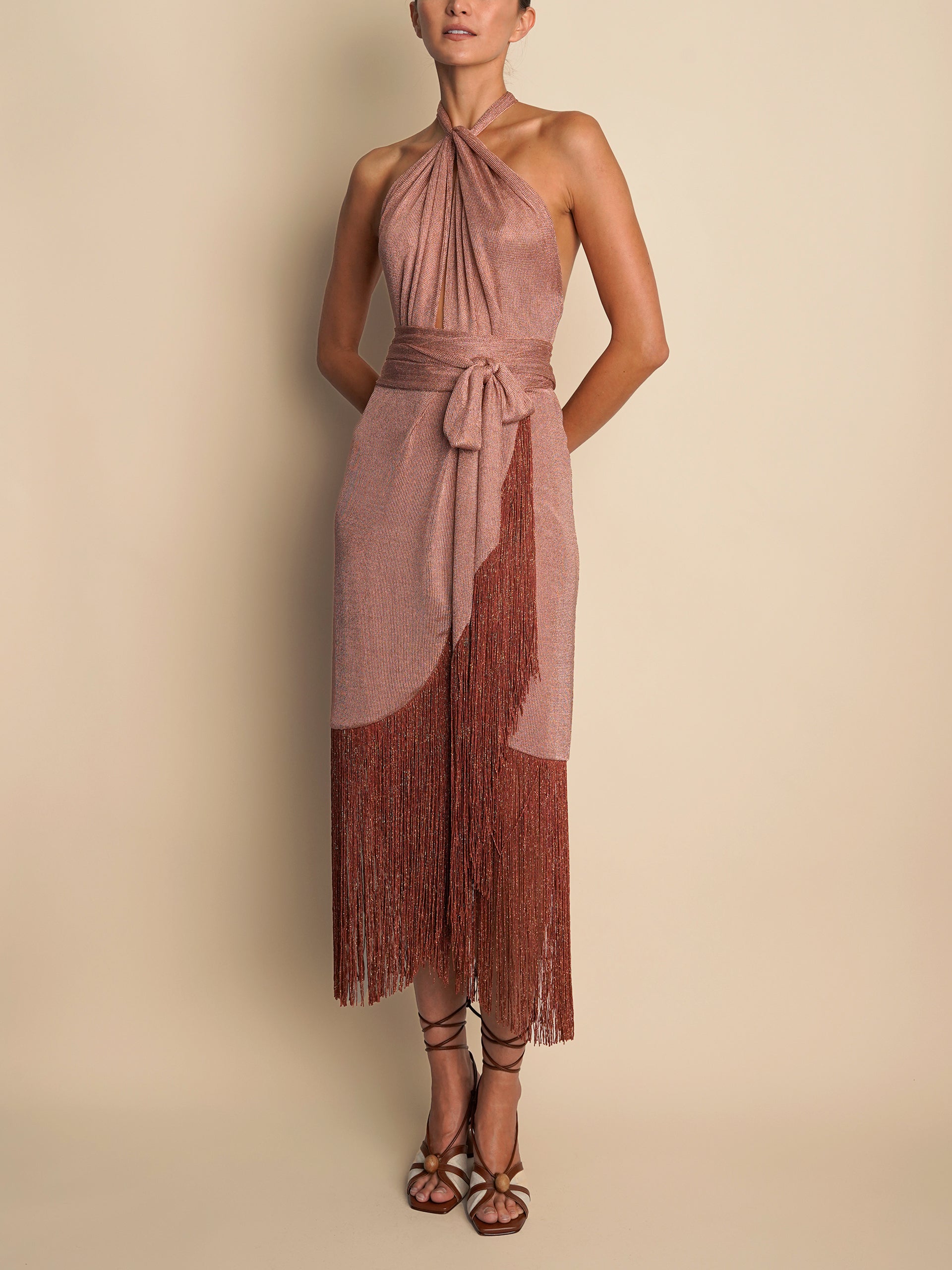 SUNSET DRESS ROSEGOLD