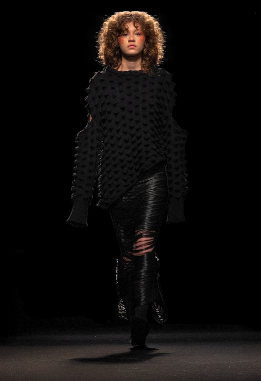 SACO VESTIDO TEJIDO PICOS (COTTON)