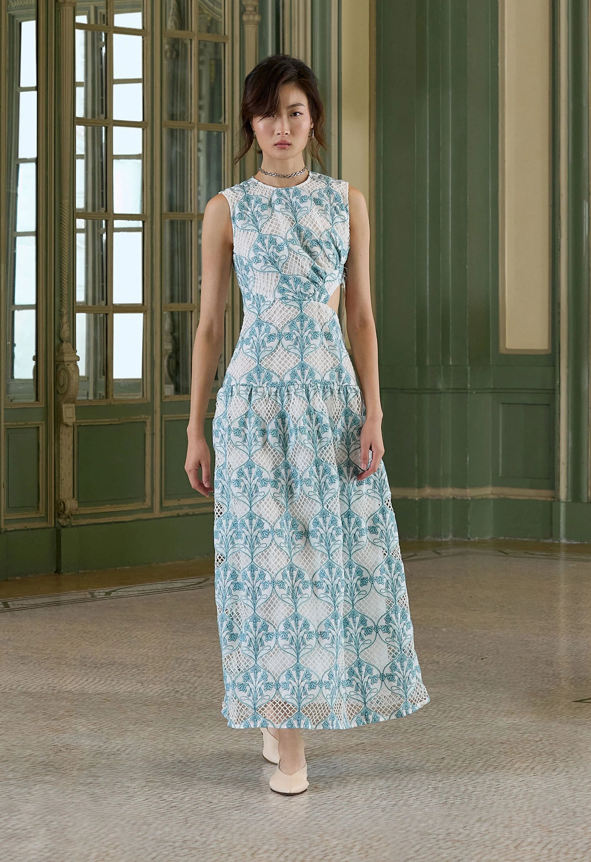 OTOÑO RIBBONS MIDI DRESS