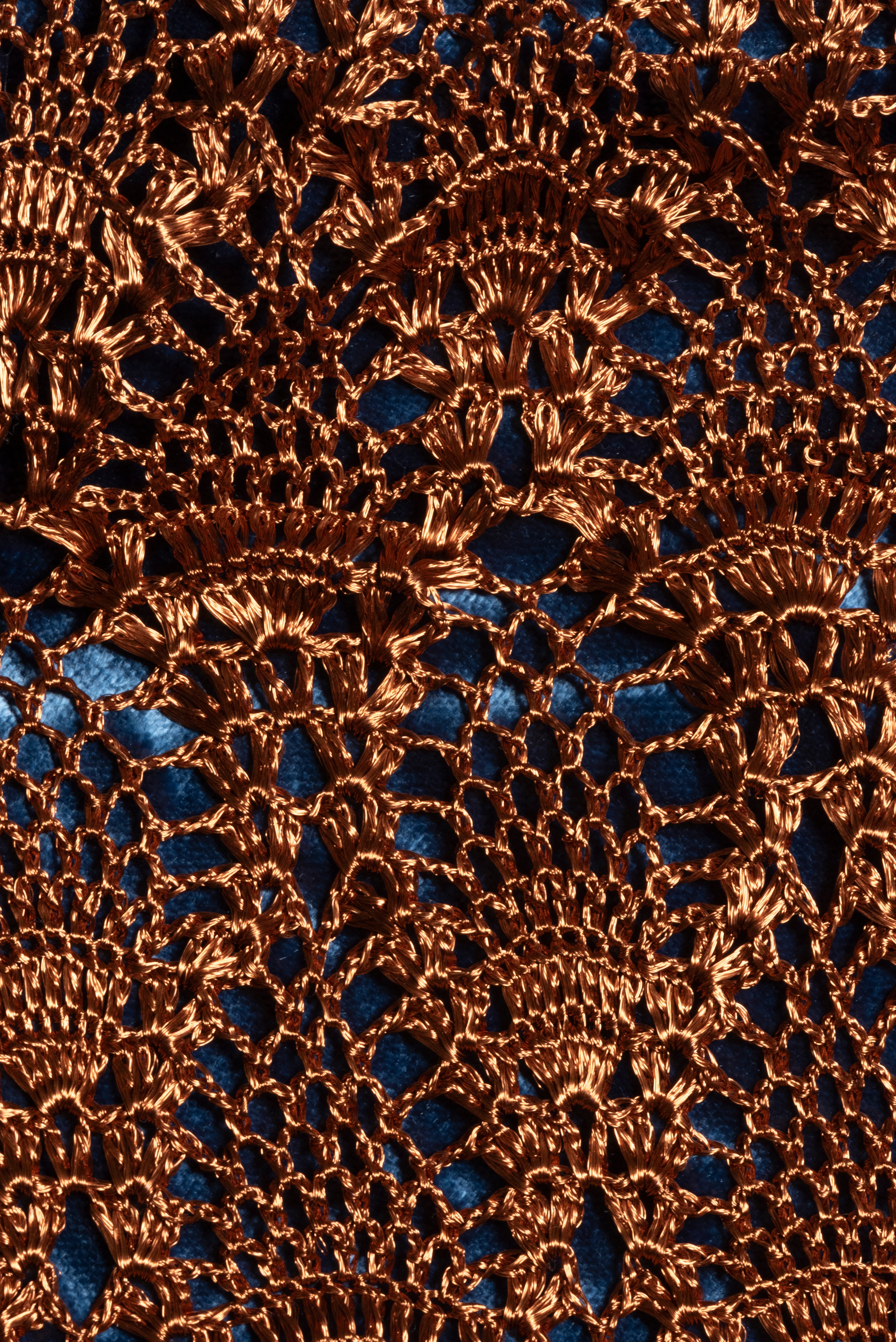 PINEAPPLE CLUTCH-COPPER BLUE