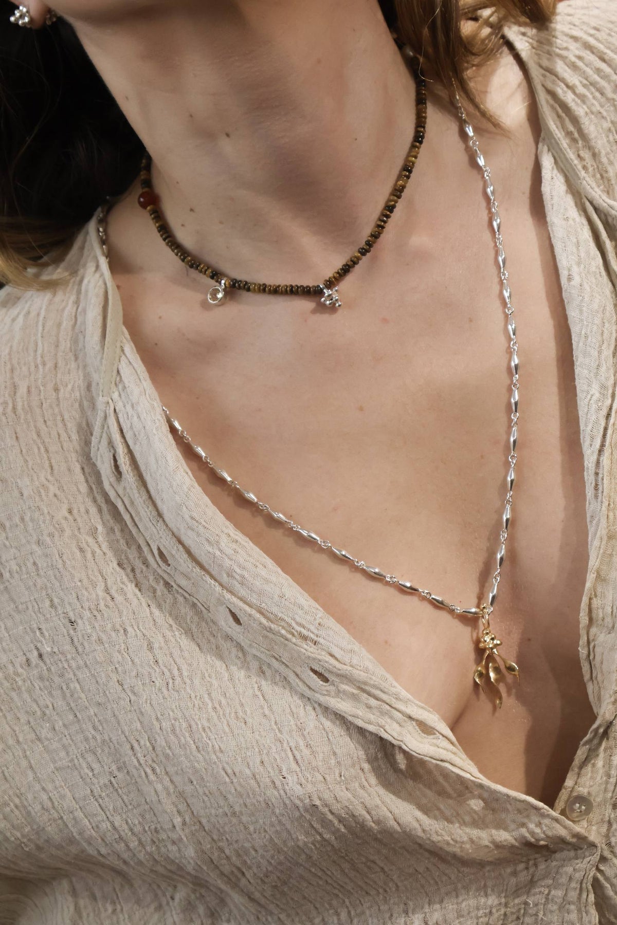 MILPA NECKLACE OJO DE TIGRE