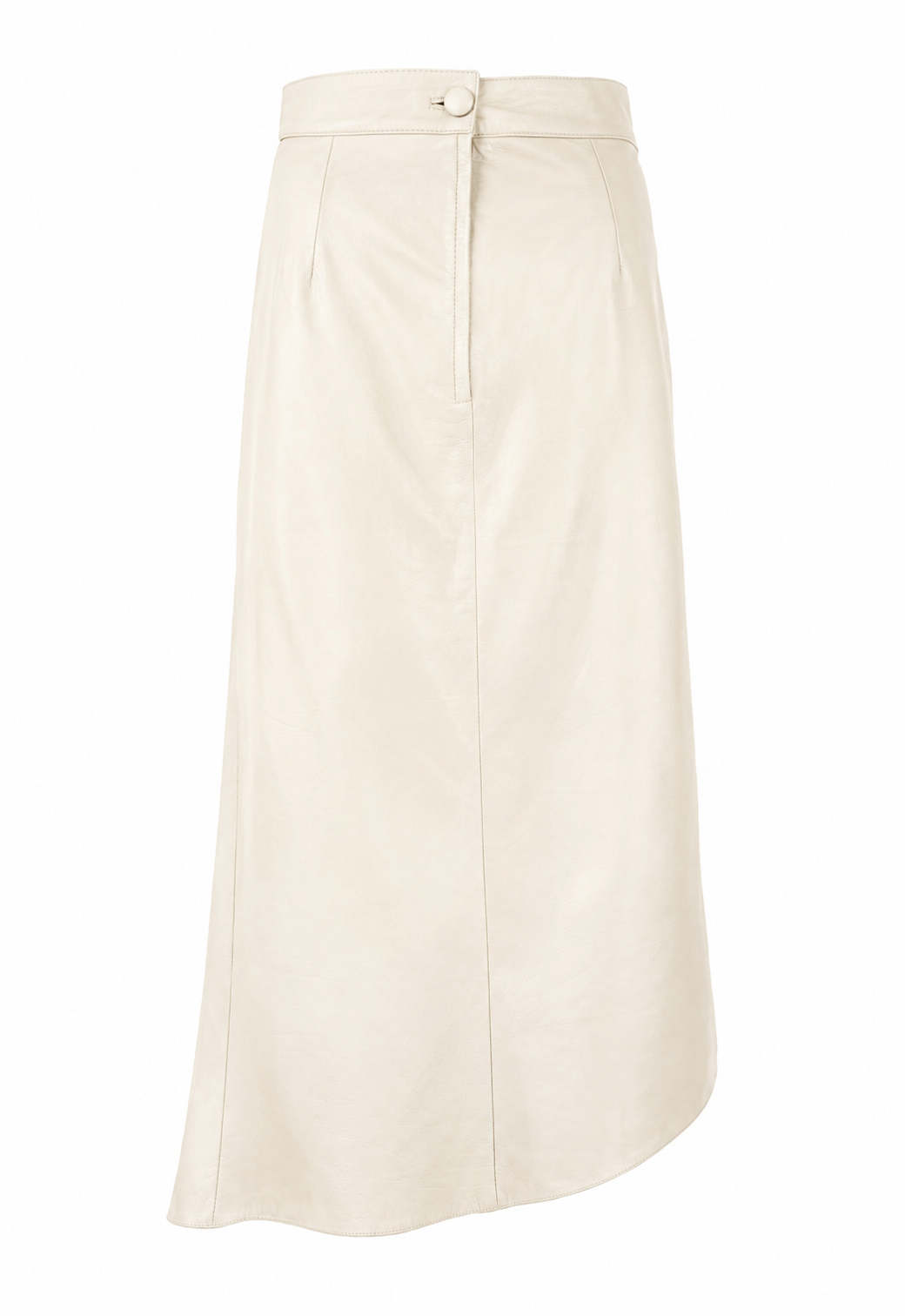 TUBE PETAL LEATHER SKIRT